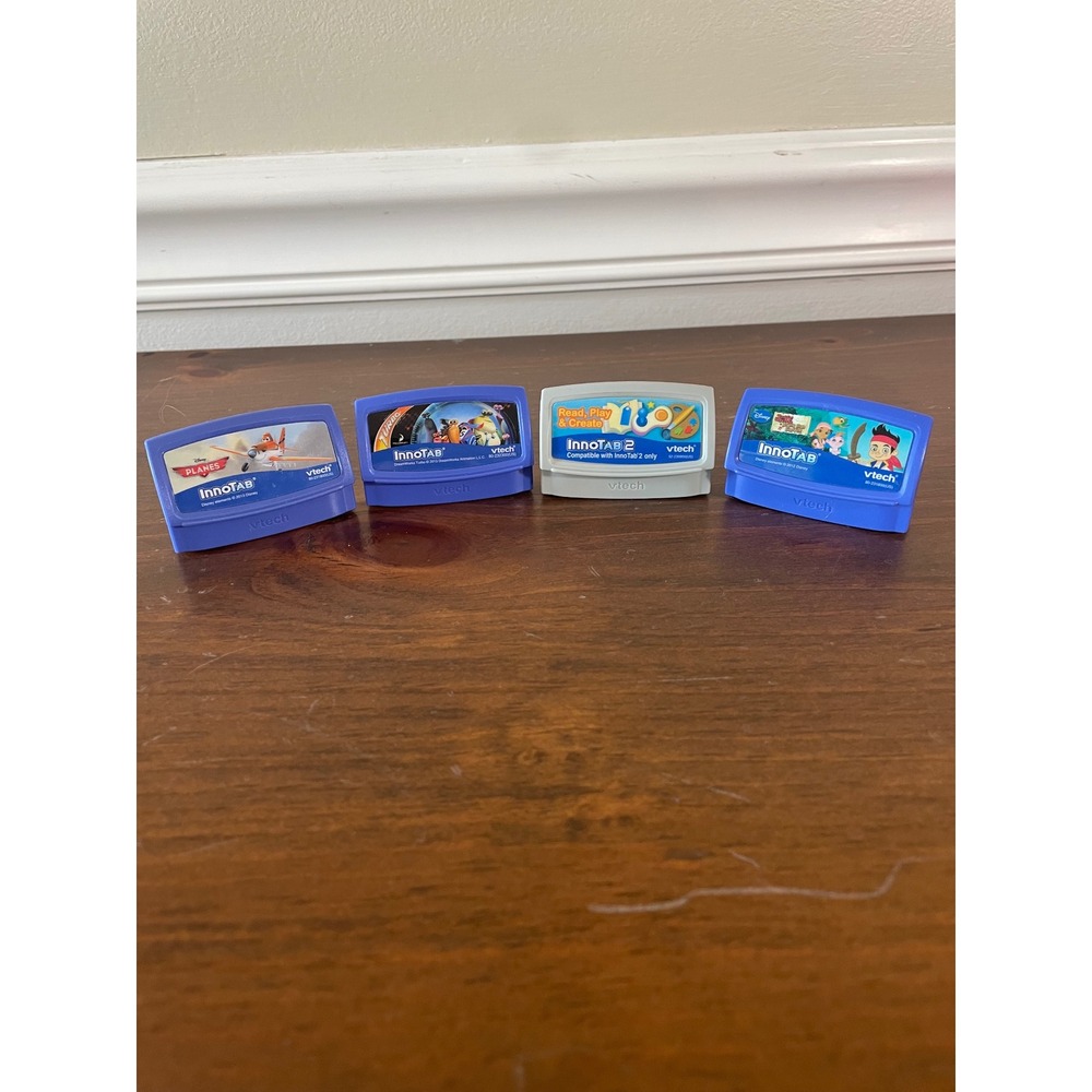 VTech InnoTab Learning Game Cartridge Lot of 4 Disney Planes Turbo more